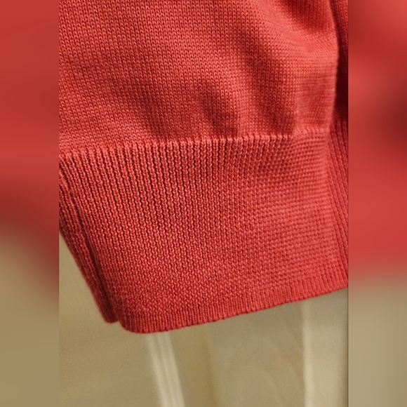 Brooks Brothers V-Neck Vest in Heathered Rose 100 % Supima Cotton SIZE Medium - Picture 5 of 6